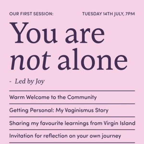 Instagram post: You are not alone, our first session, led by Joy